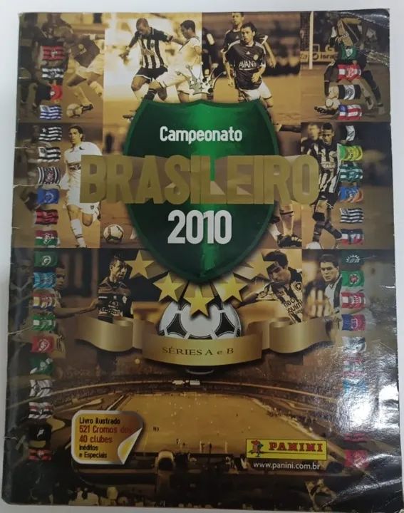 Álbum de figurinhas campeonato Brasileiro 2010 - Completo e colado