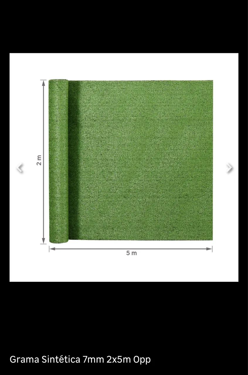 Grama sintética perfeito estado 5m por 2m.  - Foto 2