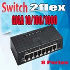 SWITCH GIGA 10/100/1000 8 Portas com fonte 2flex   1945     d291