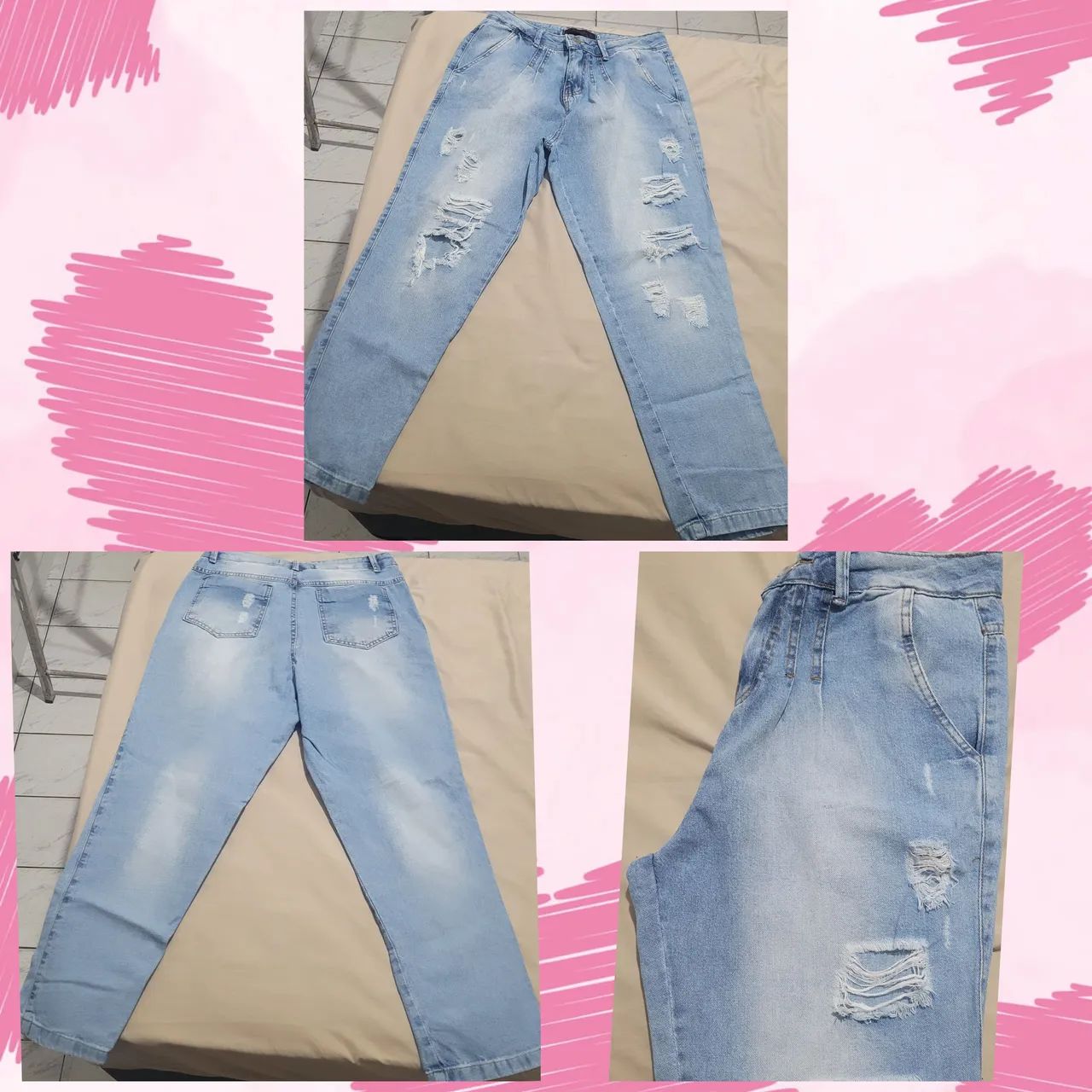Calça Jeans Destroyed Feminina - Foto 2