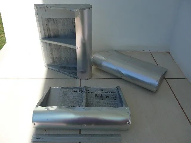 3 pás para gerador eólico vertical - em alumínio - artesanal