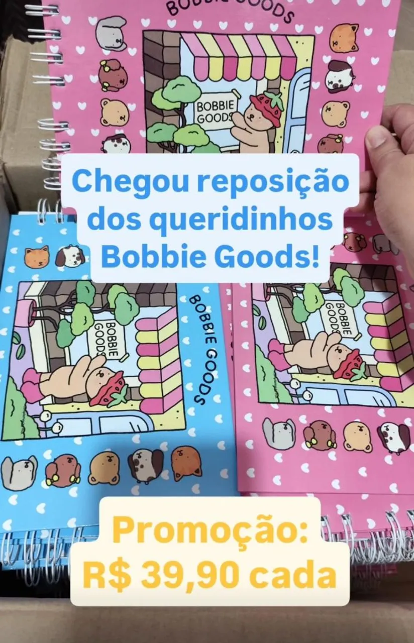 Cadernos Bobbie Goods - Reposição!