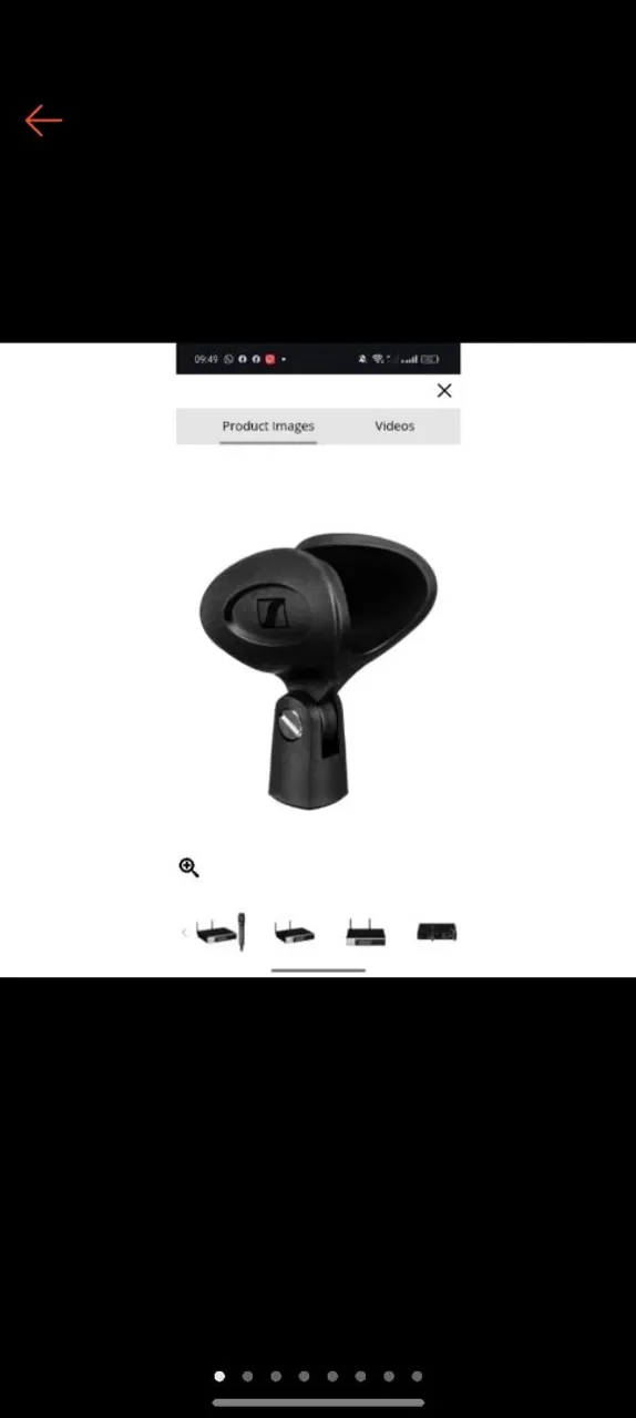 Microfone Sennheiser sem fio modelo 835 