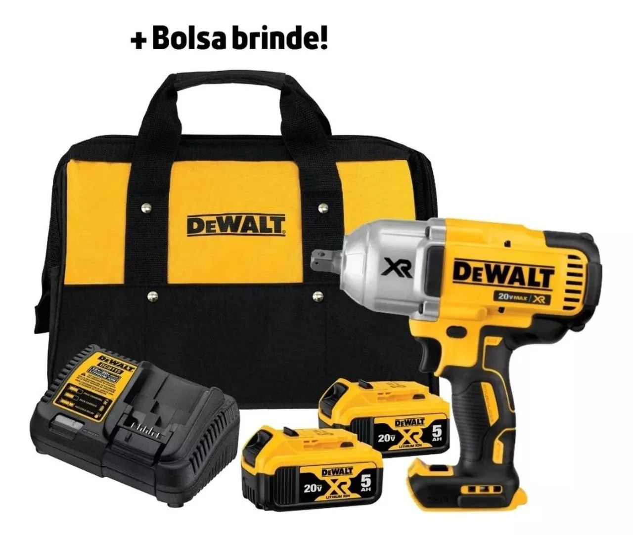 Chave De Impacto 2 Baterias 20v 5ah Dewalt Dcf899 Bivolt