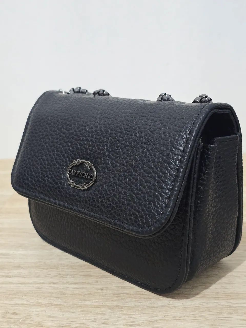 Bolsa Pequena de Ombro Feminina Preta - Foto 3