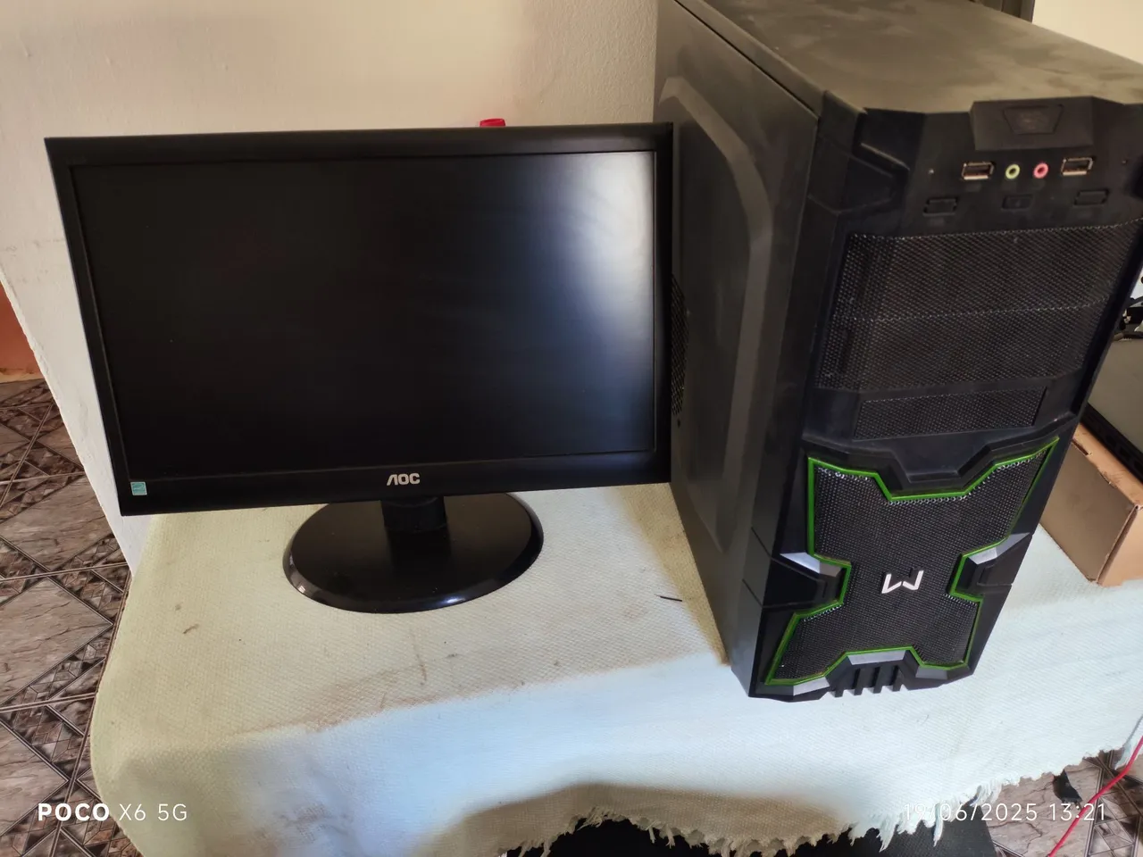 Computador Completo com Monitor AOC