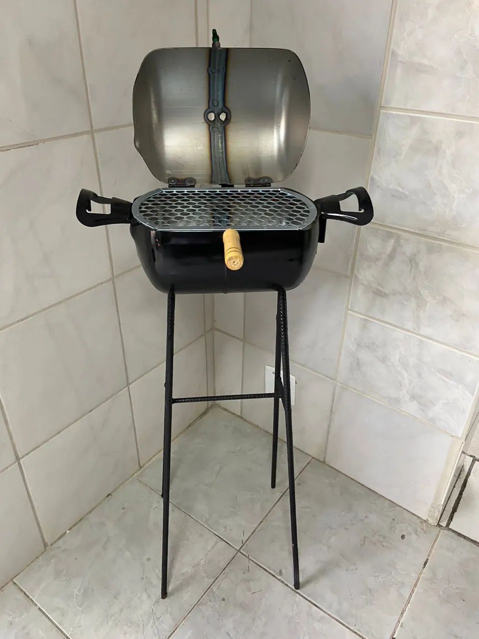 Churrasqueira a bafo com suporte  - Foto 2
