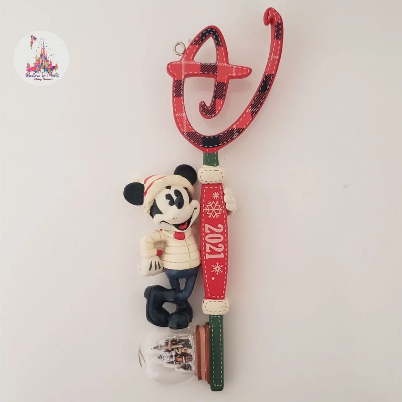 Chave de Natal Mickey 2021 ornamento