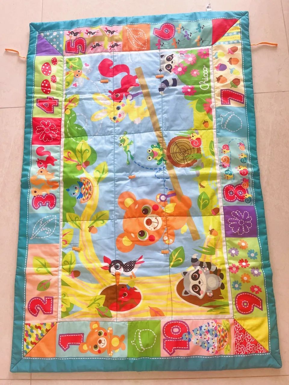 Tapete de Atividades Infantil com Números e Animais