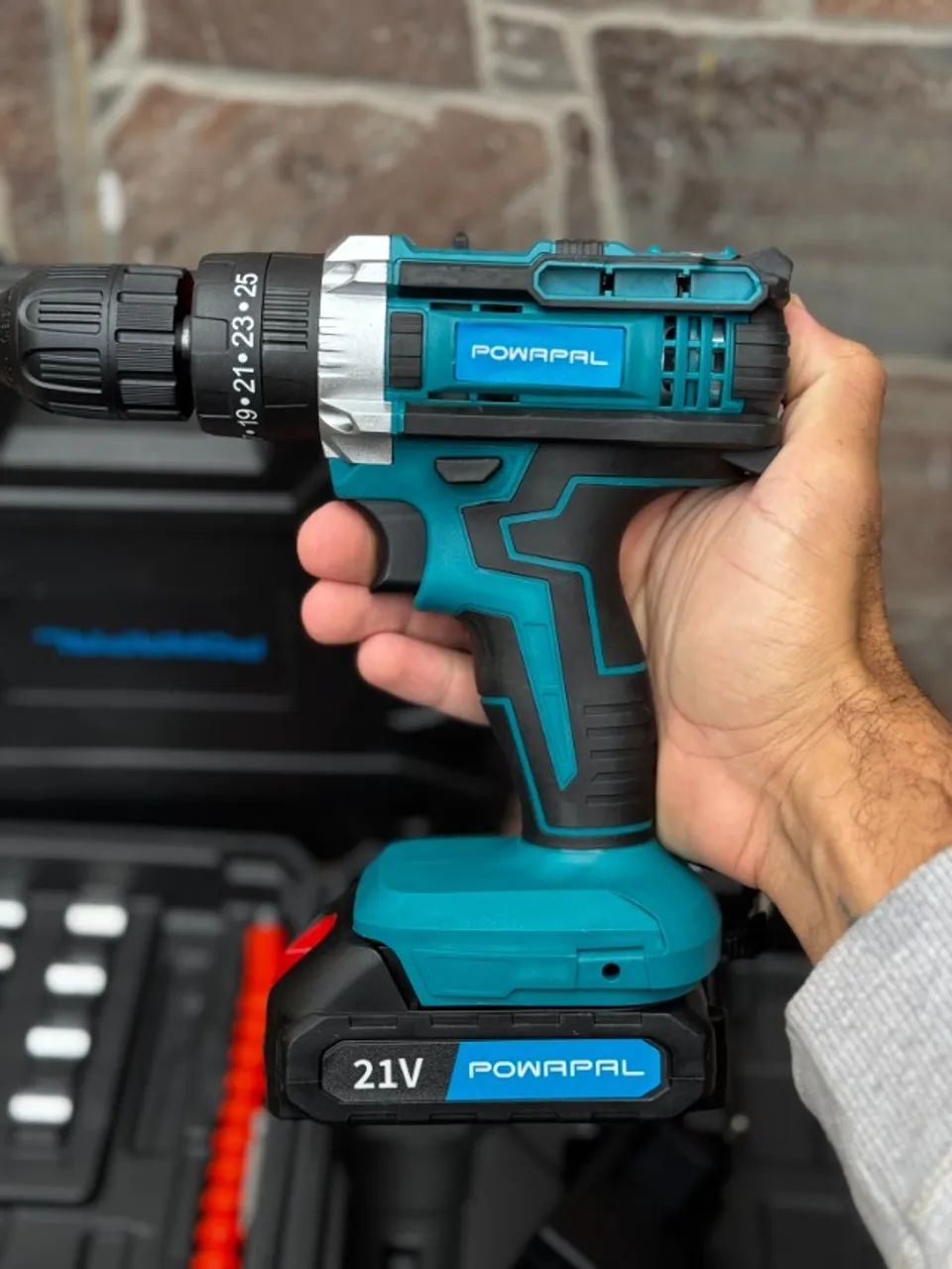Professional 21V Impact Drill with 2 Batteries