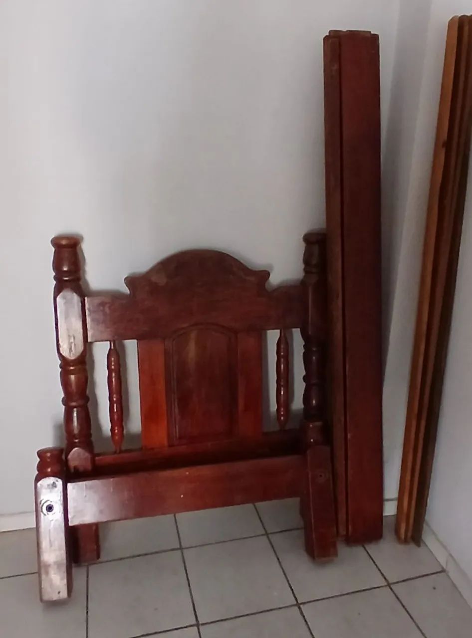 Cama de solteiro em madeira angelin - Foto 2