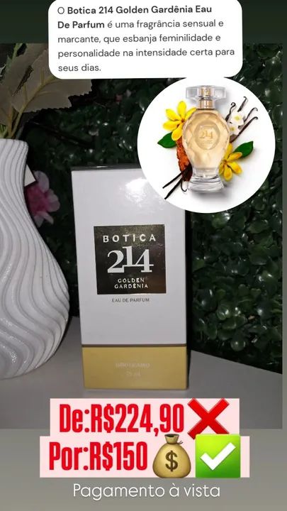 Botica 214 golden gardênia 