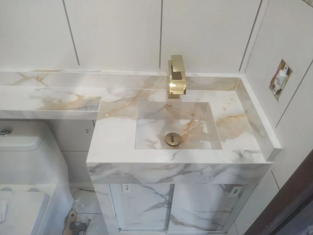 Kit completo pia + gabinete + torneira + válvula   promoção  - Foto 2