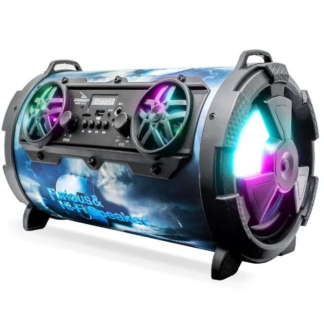 Caixa De Som Bluetooth Led Amplificada Potente Conecta - Microfone Cartão Micro Sd USB  - Foto 5