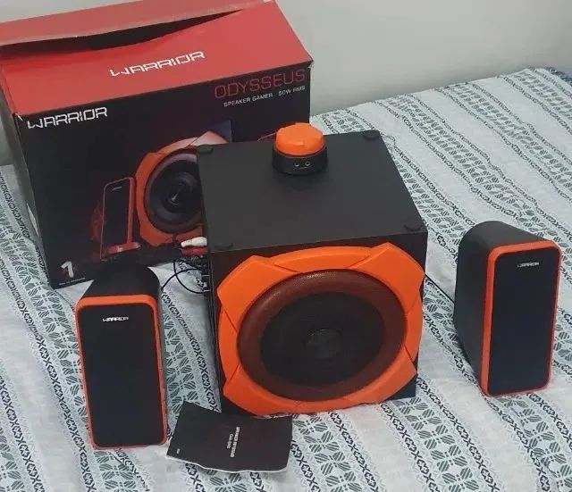 Warrior Odysseus Caixa de Som Gamer 2.1 50W RMS com subwoofer PC & Notebook - Foto 4