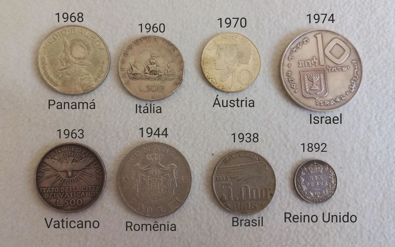 Coleção de Moedas Antigas de Prata de Vários Países (preço nas imagens)