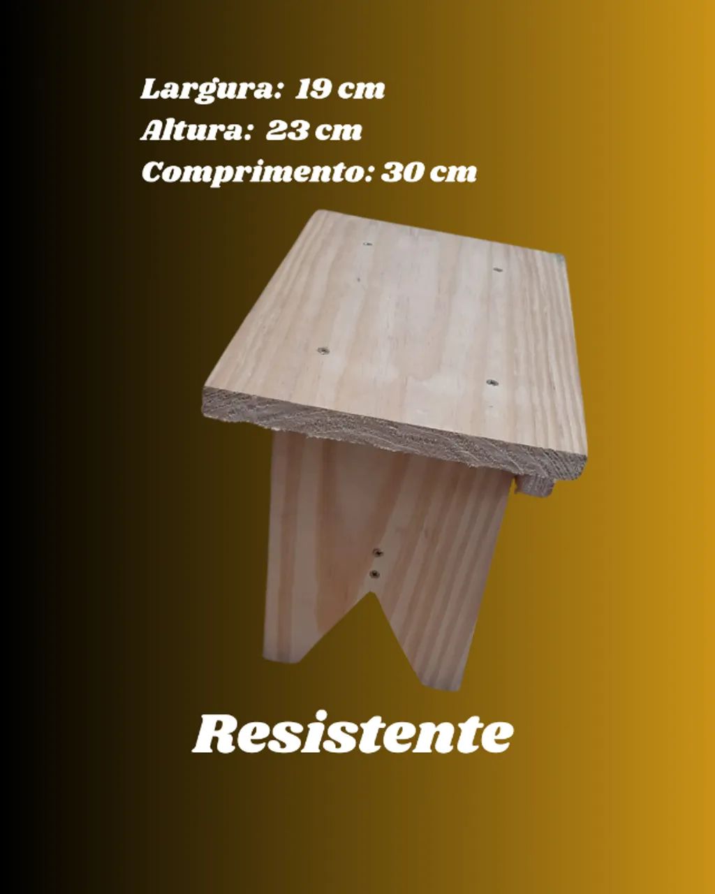 Banquinho de Madeira  Mini  Pallets  Assento - Foto 2