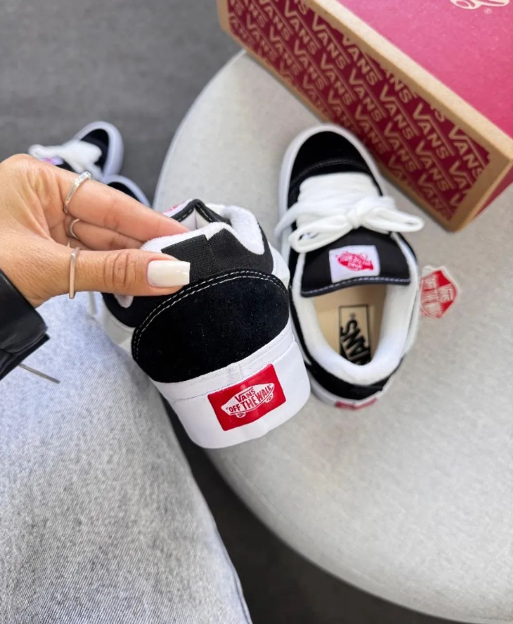 Vans KNU Preto/Branco Feminino Premium - Foto 5
