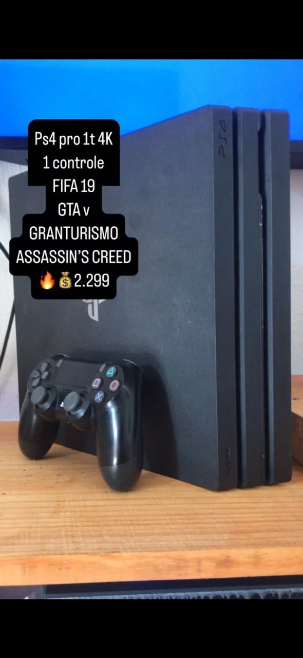 PS4 Pro 1TB + Jogos Incríveis!