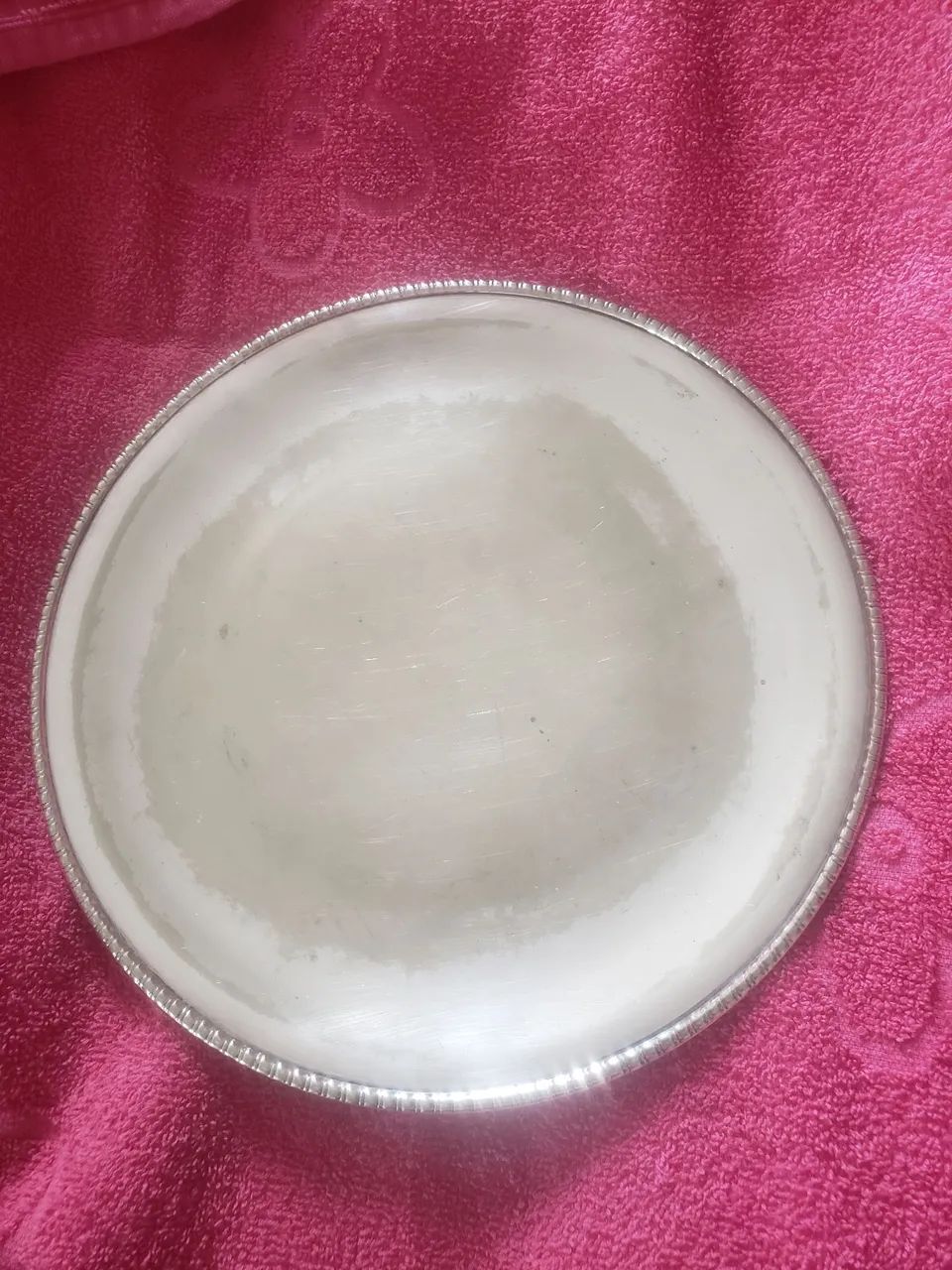 Centro de mesa/bandeira espessurada em prata 