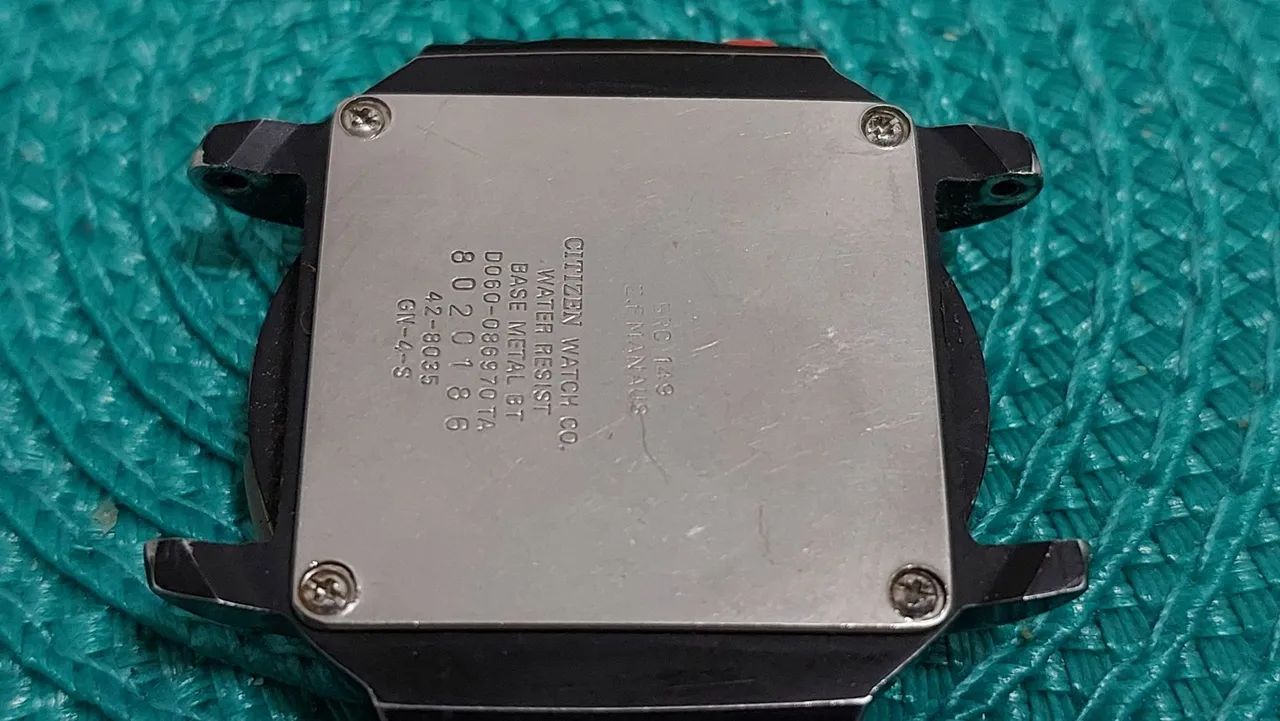 RELÓGIO ANTIGO CITIZEN WIND SURF D060 CAIXA PRETA BASE METAL NÃO