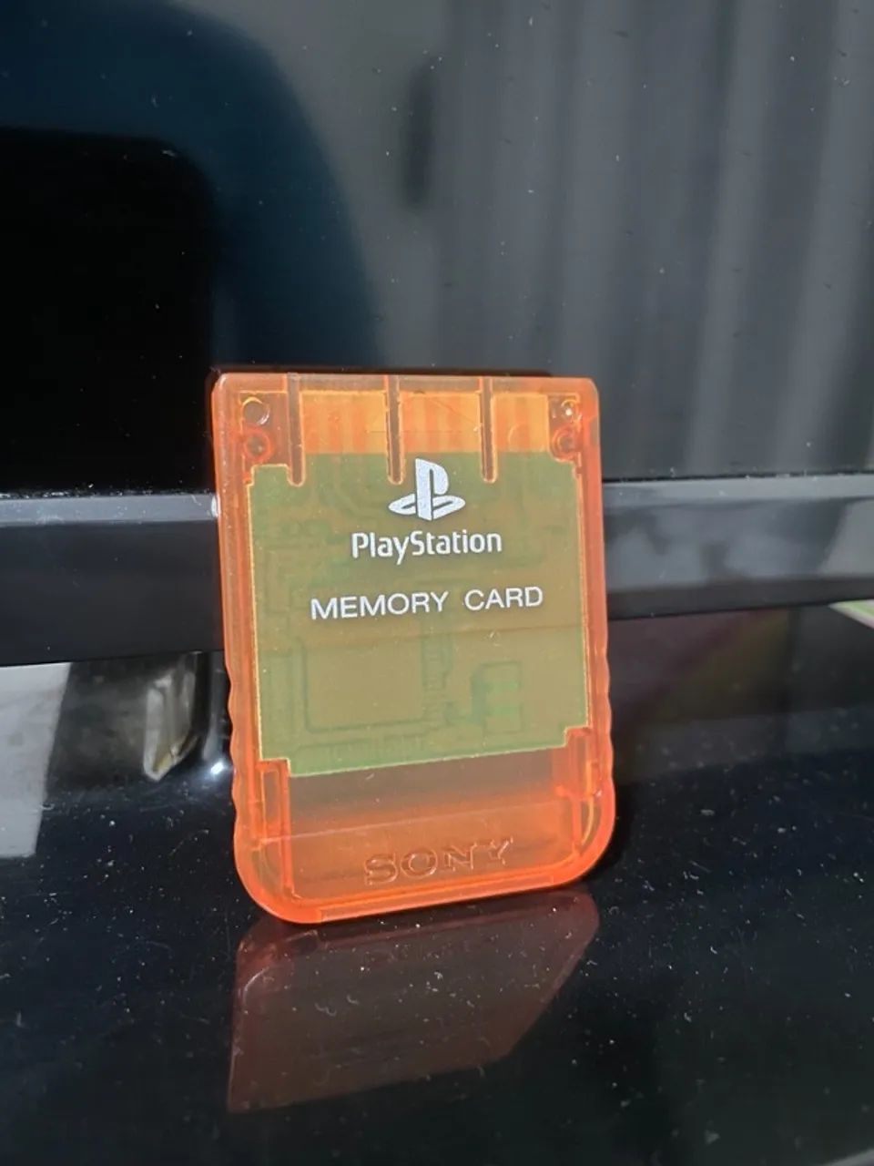 Memory Card Laranja - Playstation 1 - Original - Foto 3