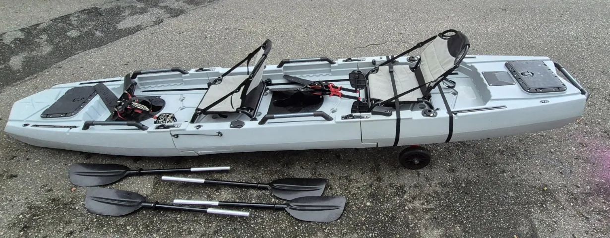 Caiaque de pesca desmontável  1 ou 2 pessoas de Pedal - Foto 4