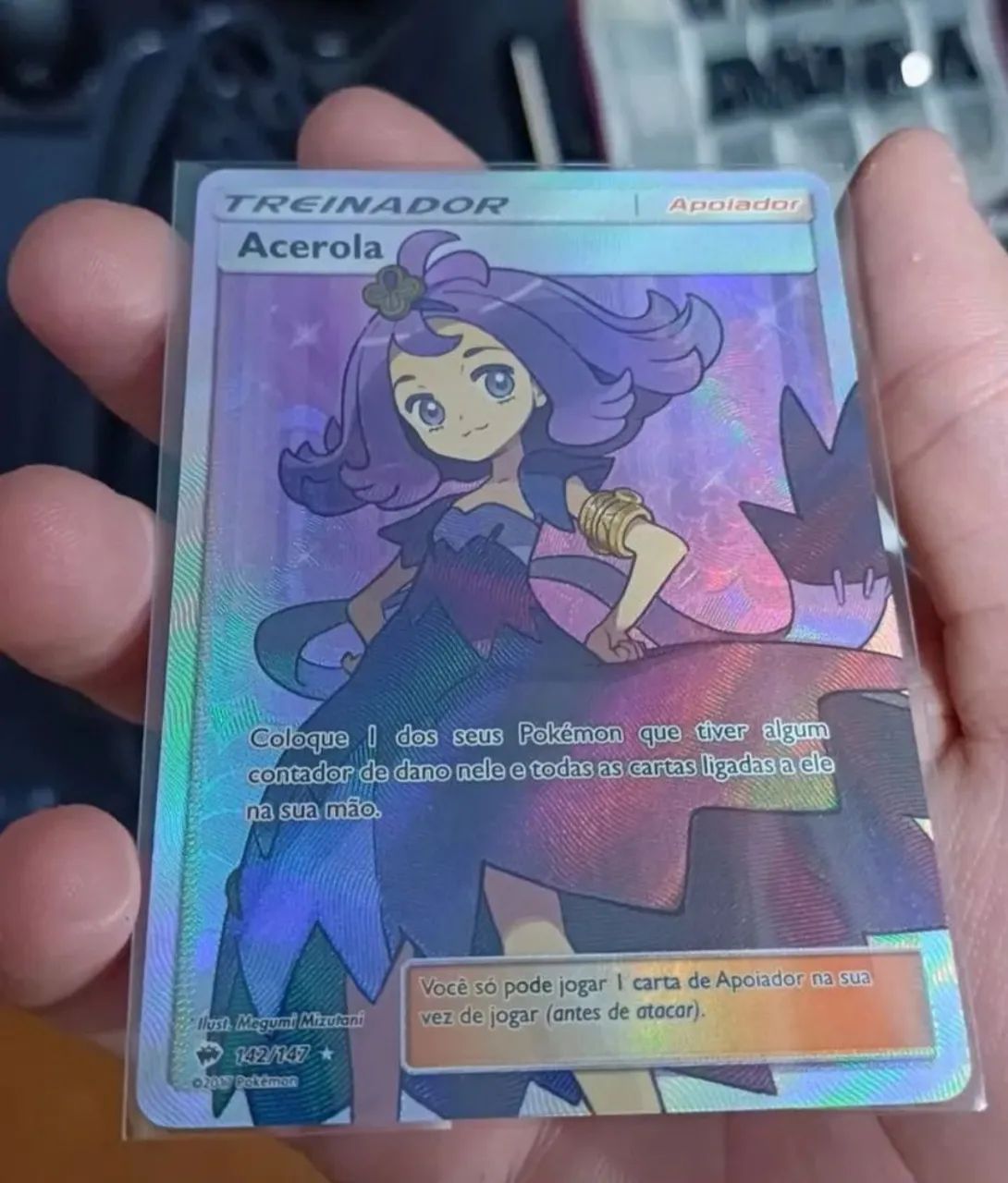 Carta Pokmon Acerola 142/147 Foil Full-Art e Hologrfica totalmente  conservada Sleeve - Hobbies e colees - Guadalupe, Rio de Janeiro  1424654916 | OLX
