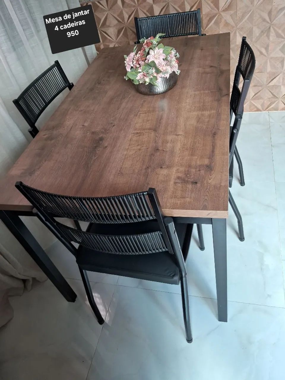 Mesa de jantar 4 cadeiras64308482655618120