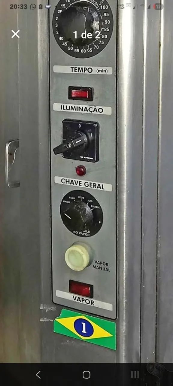 Forno eletrico a vapor miniconv pratica analógico com vapor 35x35 - Foto 4