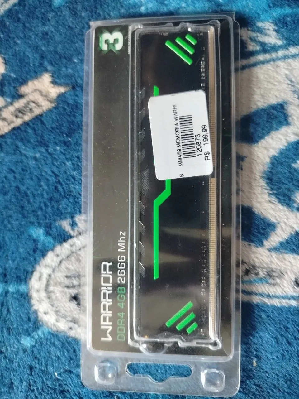 Memória RAM Warrior DDR4 4GB 2666 MHz NOVA