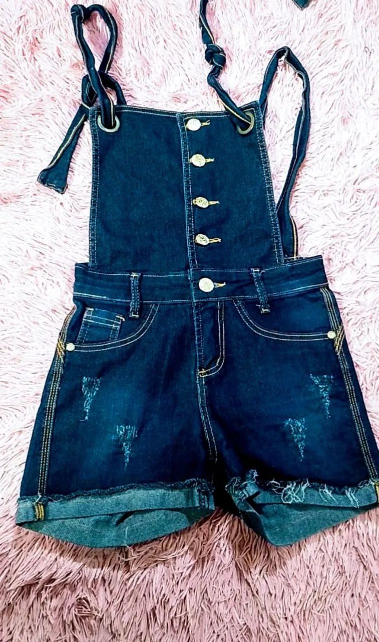 Macacão Jeans Feminino - seminovo