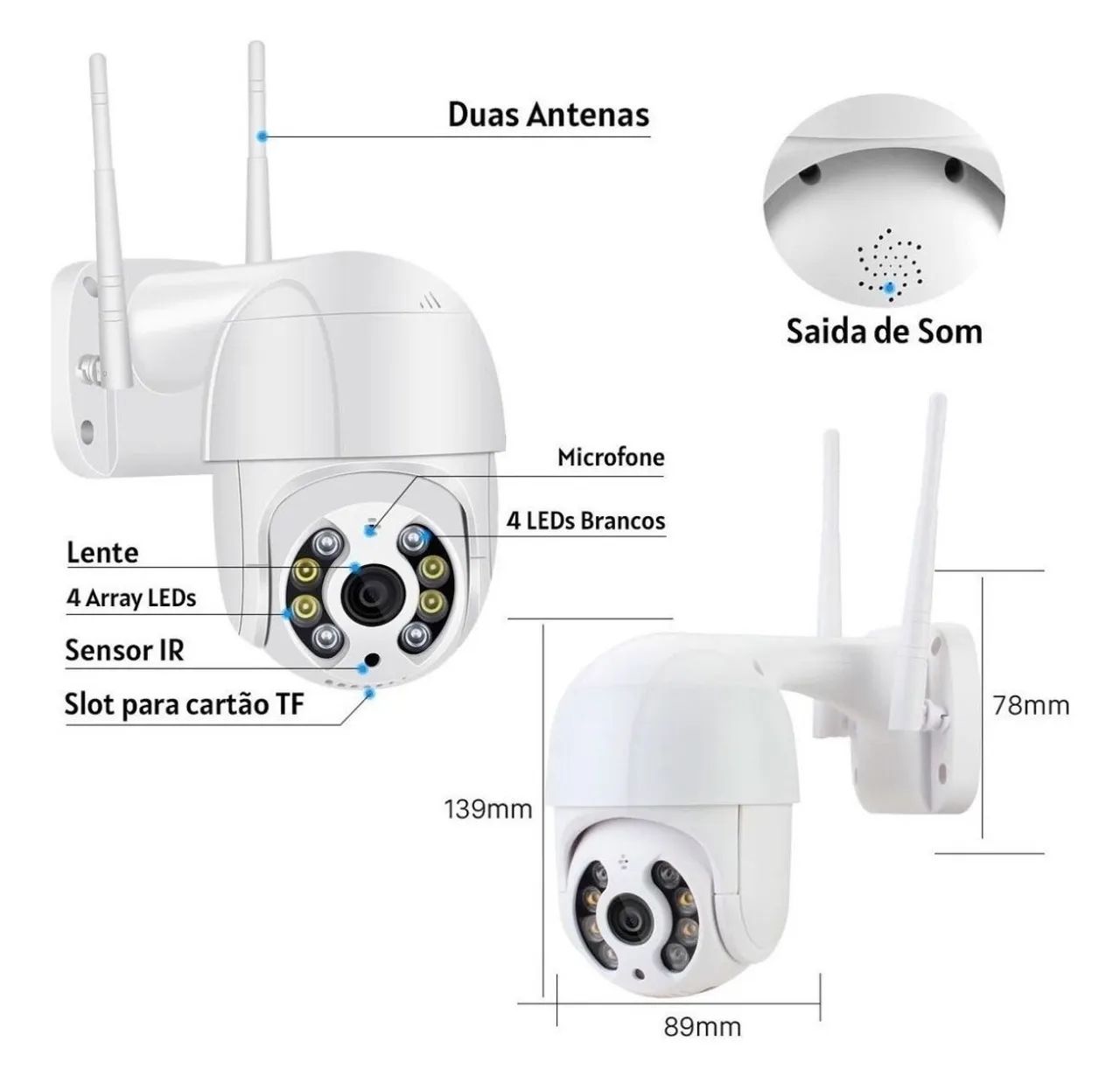 Câmera Wifi 360 Speed Dome (entrega gratis) - Foto 3