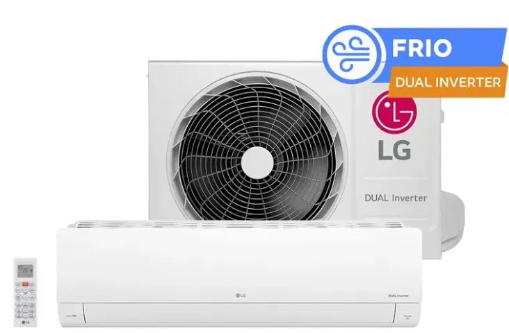 Ar-condicionado Split Hi-Wall LG Dual Inverter Compact +AI 12.000 BTUs Frio Compact S3-Q12