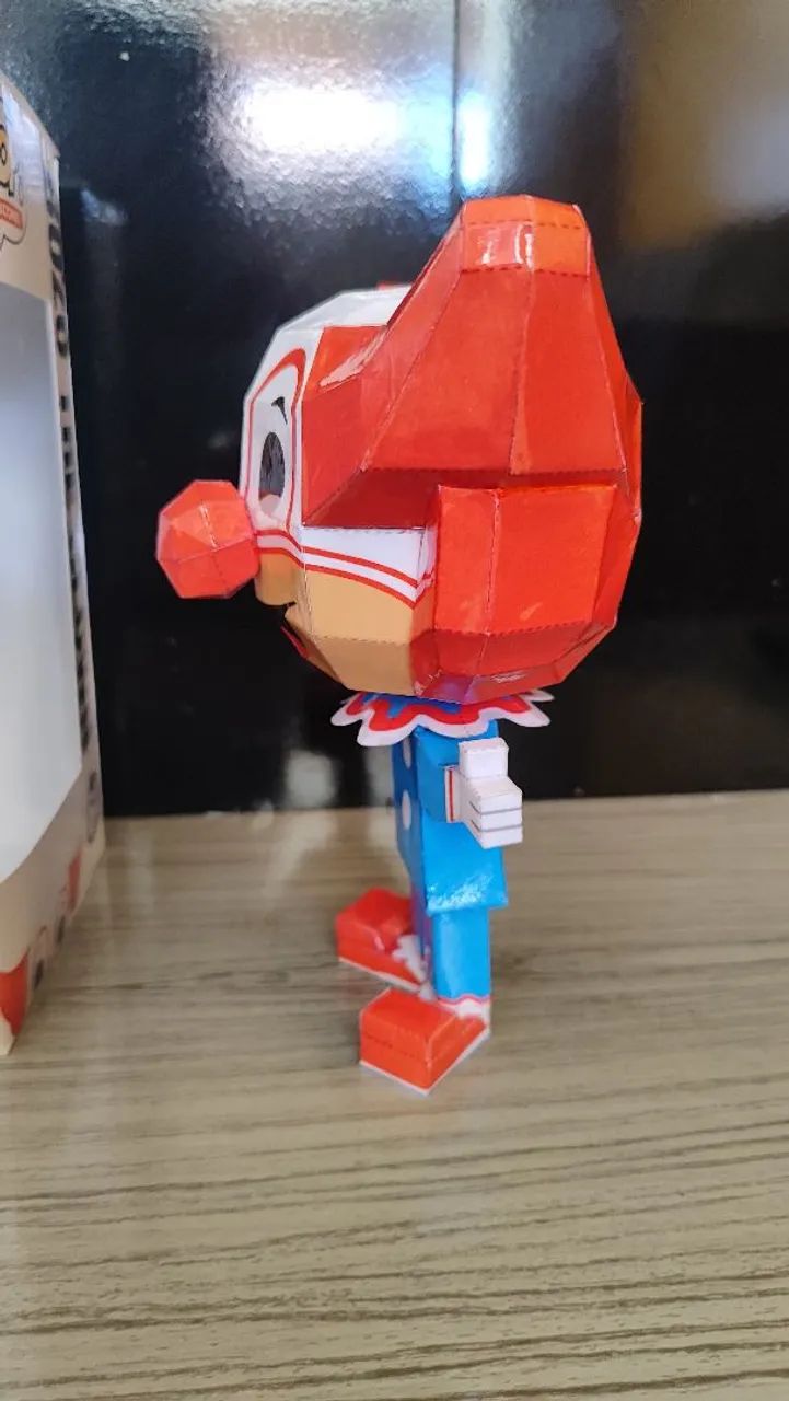 Kit 2 boneco palhaço Bozo papercraft  - Foto 4