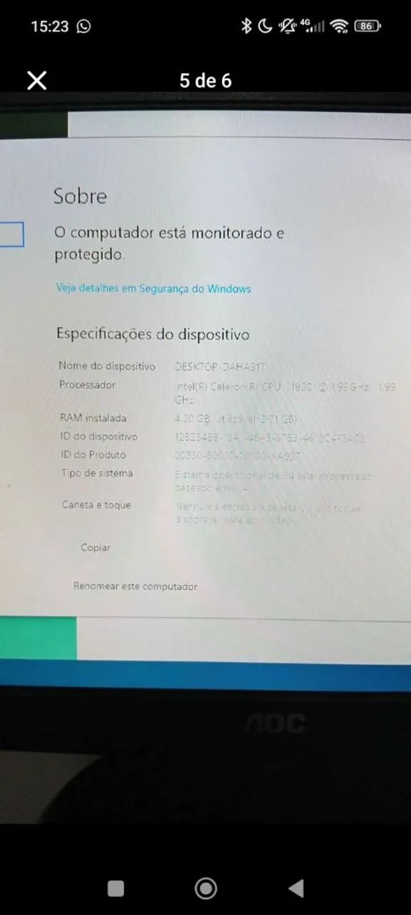 Vendo Pc desktop com Win 10 - 4 GB - Foto 4