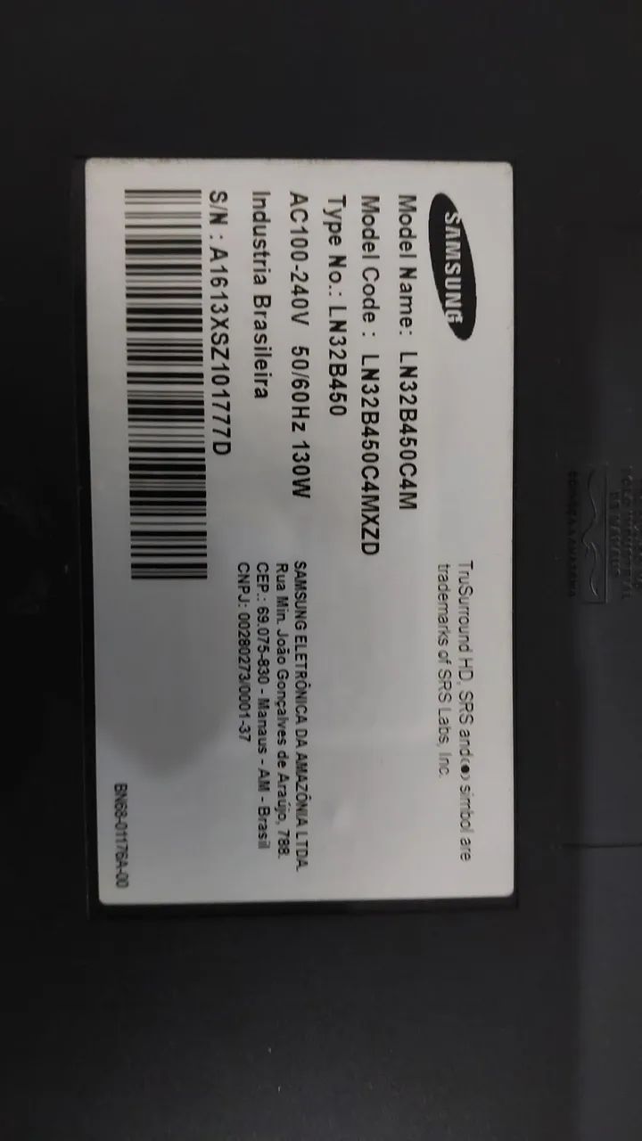 TV Samsung 32 polegadas - COM DEFEITO - NÃO LIGA - Retirar no bairro Ipiranga/BH - Foto 2
