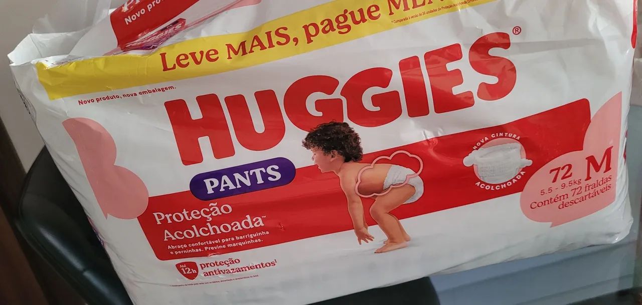 Lote de fraldas Huggies M - imperdível!!!