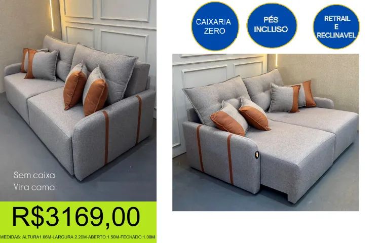 sofá - caixaria  zero - compre e retire hoje mesmo  - Foto 2