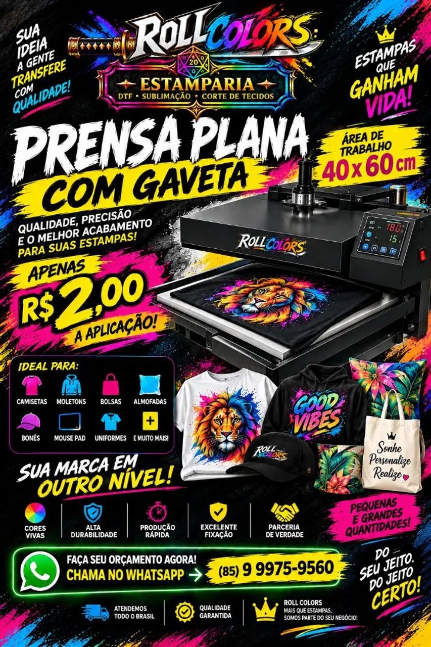 Impressão DTF TEXTIL  e SUBLIMAÇÃO  - Foto 3