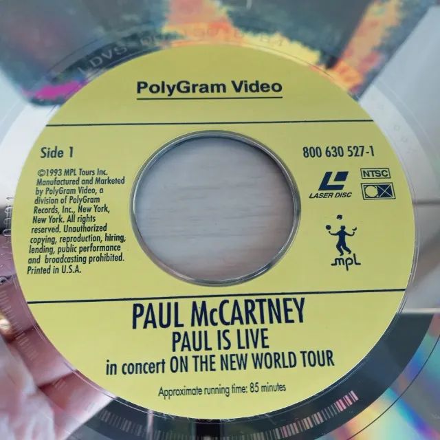 Laser Disc Paul Mccartney  Importado Americano item de colecionador 1993    - Foto 2
