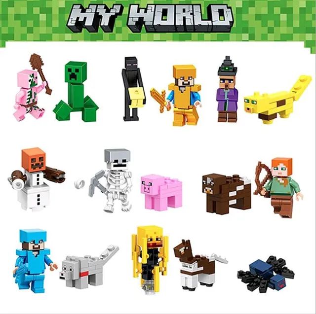 Minecraft Boneco do jogo compatível com L.E.G.O - Foto 2