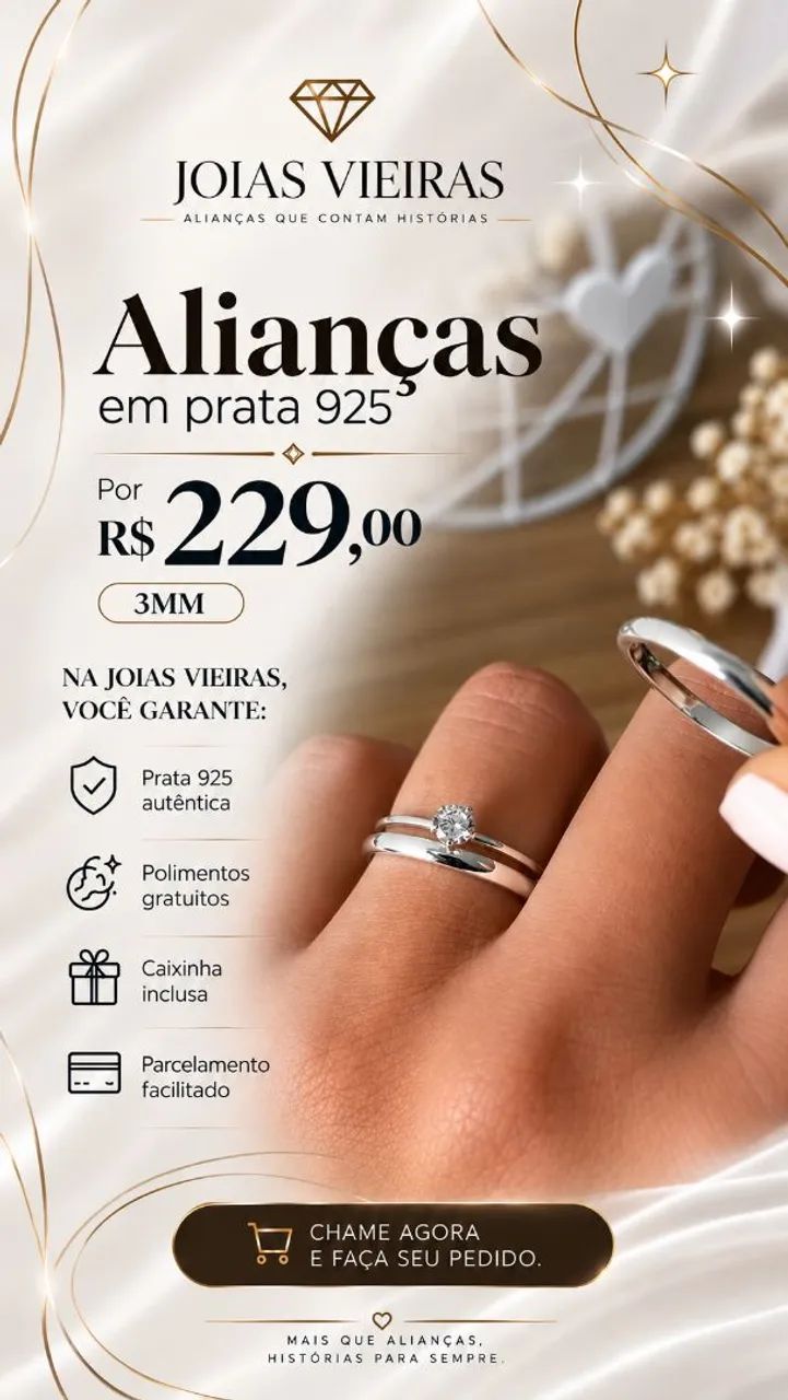 Alianças em prata 925