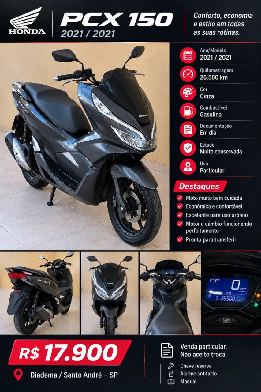PCX 150 conservada km baixa