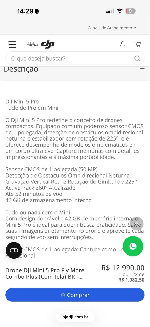 Drone Dji 5 mini pro fly more plus combo (br Anatel) - Foto 3