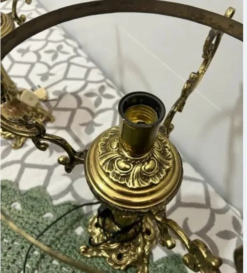 PAR DE ABAJUR EM BRONZE - Foto 3
