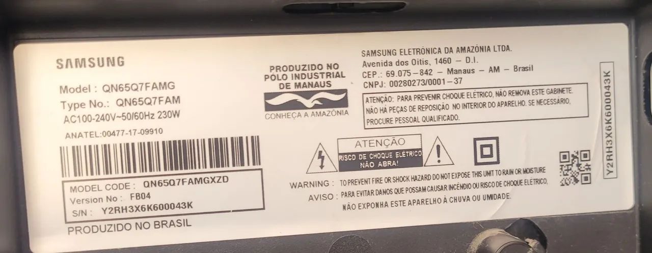 Tv samsung modelo QN65Q7FAMG  - Foto 2