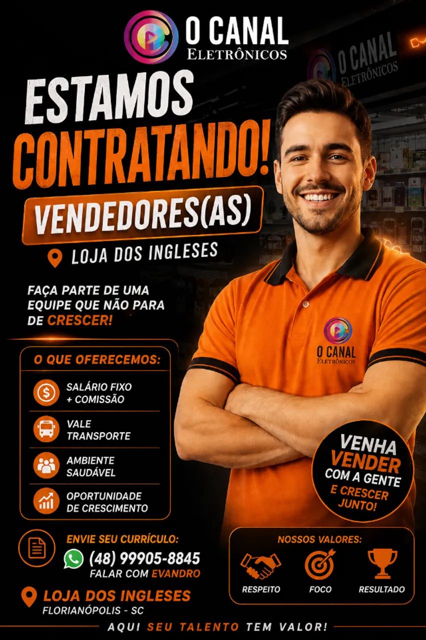 Vendedor (a) de Eletrônicos e Celulares