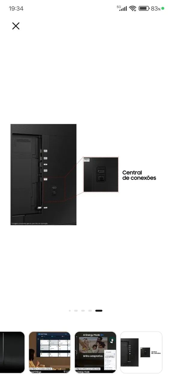 Samsung Smart TV 50 polegadas QLED 4K Q60D 2024, Modo Game, Som em Movimento.