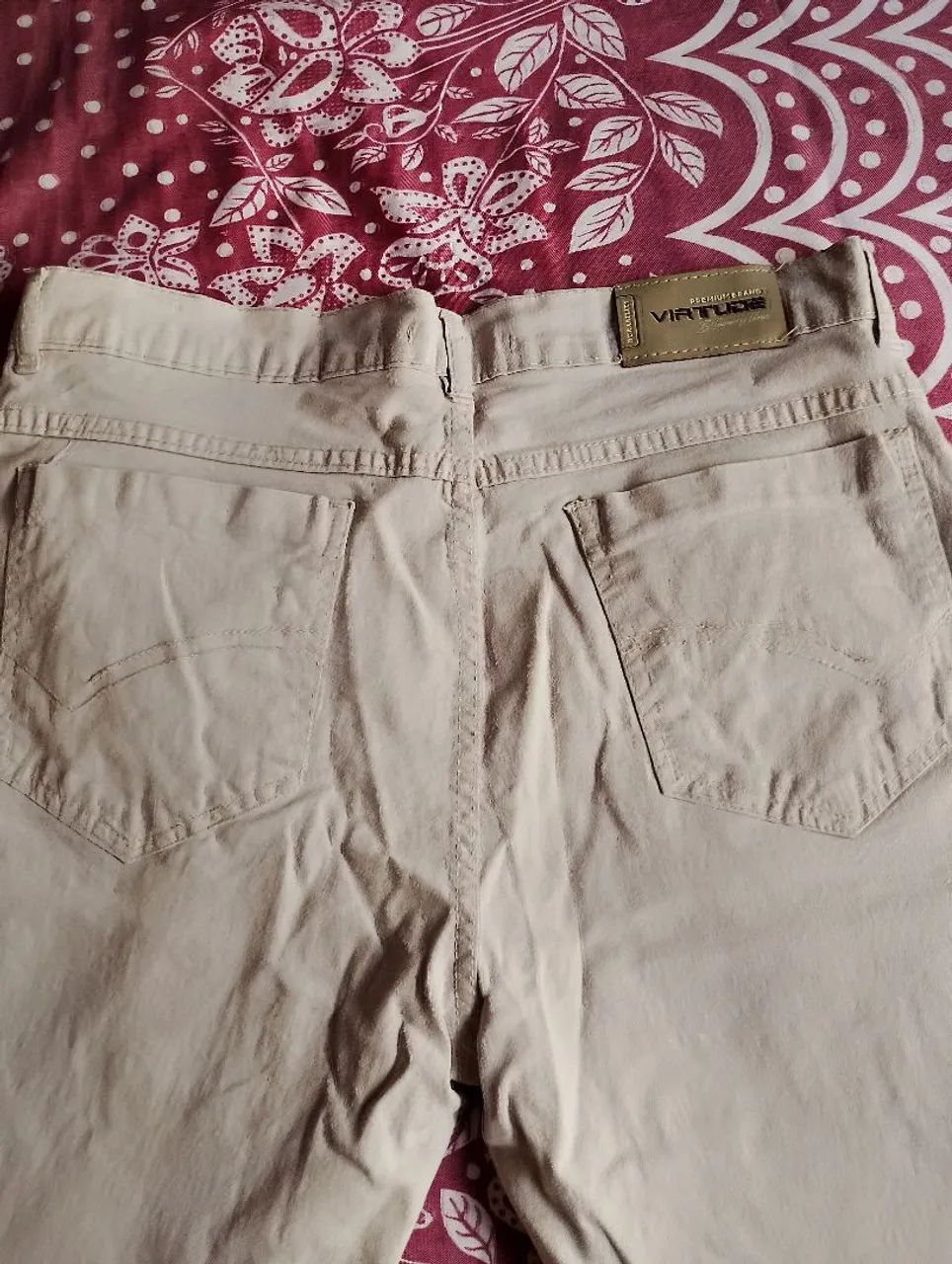 Bermuda Masculina Jeans Bege Tamanho 40 - Foto 5